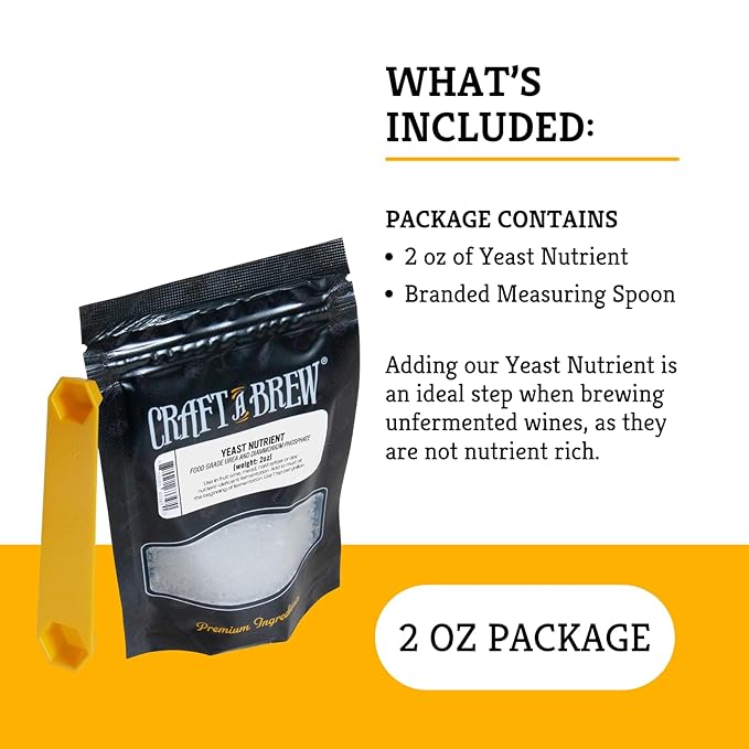 Craft A Brew - Yeast Nutrient - Food Grade - For Wine Making & Beer Brewing - Creates Nutrient Rich