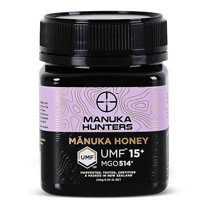 Manuka Hunters UMF 15+/MGO 514+ Certified New Zealand Manuka Honey - 100% Pure Natural Sweetener