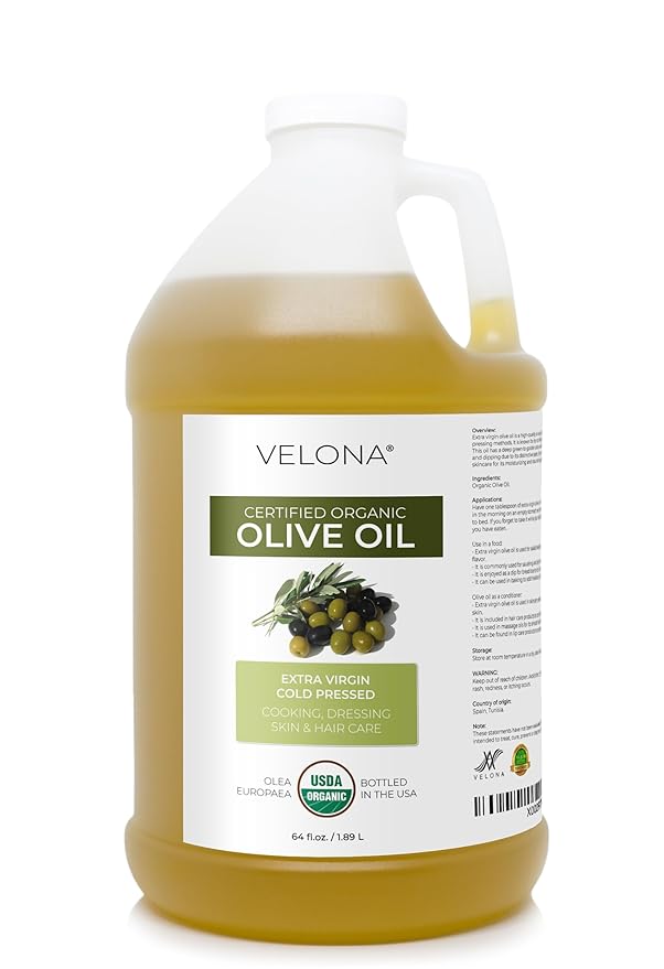 Olive Oil Extra Virgin Organic UNREFINED Cold Pressed VELONA (64oz)