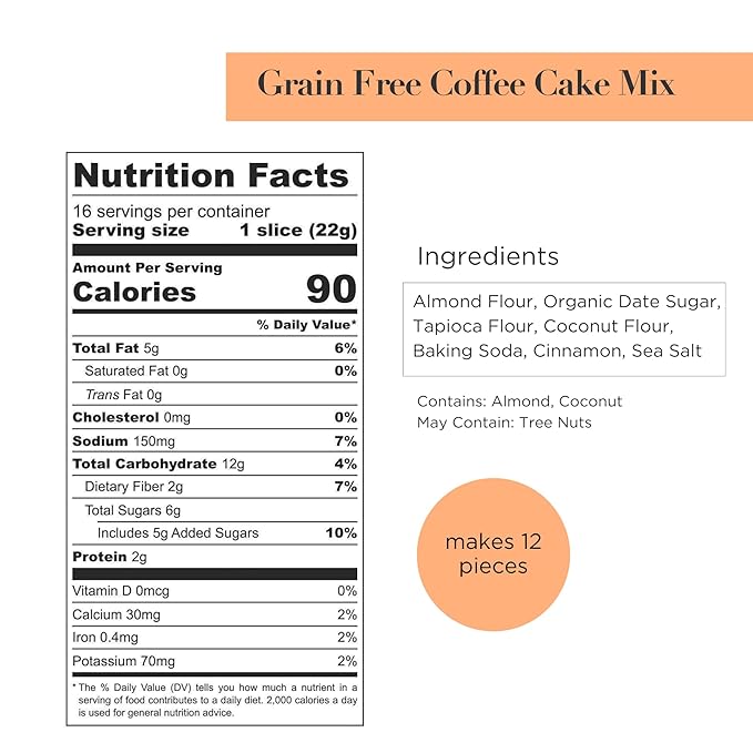 Stellar Eats Grain-Free Coffee Cake Baking Mix | Gluten-Free, Dairy-Free, Plant-Based