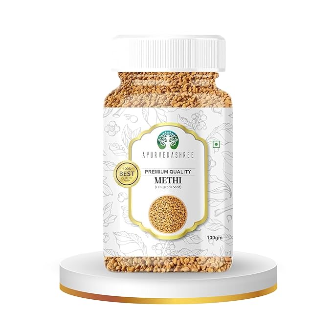 AYURVEDASHREE Fenugreek (Methi) Seeds Whole 100gm | Trigonella foenum graecum | All Natural | Vegan