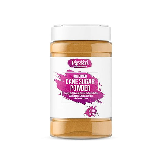 PARDESI Unrefined Cane Sugar Powder 3.08LB (1.4 KG) AKA Jaggery (Gur) I Shakkar Powder I Pure & Raw