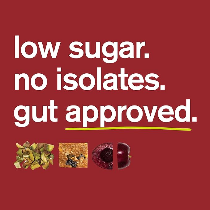 Skratch Labs Energy Bar | Cherry + Pistachio (12 Pack) | Plant Based Healthy Snack | Low Sugar - 5g