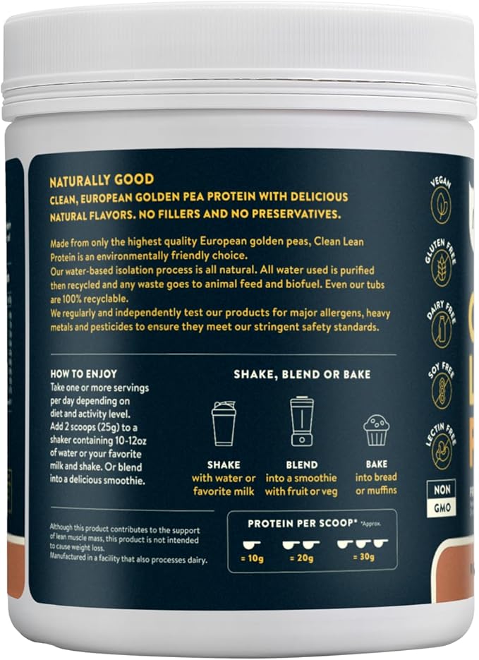 Nuzest - Pea Protein Powder - Clean Lean Protein, Premium Vegan Plant Based Protein Powder, Dairy