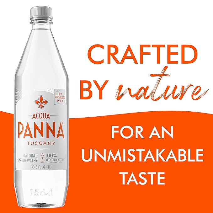 Acqua Panna Natural Spring Water, 33.8 Fl Oz (Pack of 12)