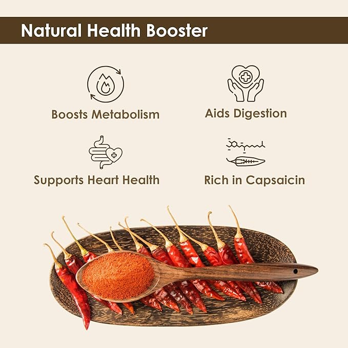 Organic Cayenne Pepper Powder 16.60 oz - Ground Red Chili for Cooking, Spices & Seasoning - Cayenne