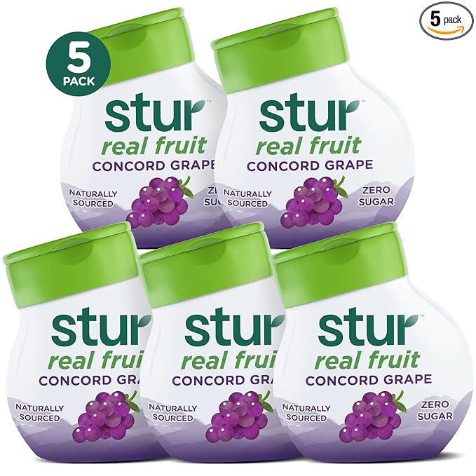Stur Liquid Water Enhancer | Concord Grape | Naturally Sweetened | High in Vitamin C & Antioxidants