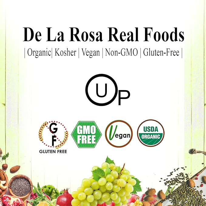 De La Rosa Organic White Wine Vinegar, Raw & Unfiltered, with the “Mother”, Kosher for Passover