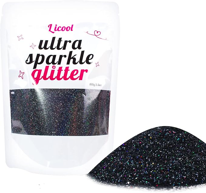 Holographic Extra Fine Craft Glitter Powder, 100g Iridescent Sequins, Loose Glitter for Face, Body