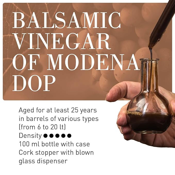 La Secchia Balsamic Vinegar of Modena, Aged a minimum 25 Years,100 ml Bottle of Italian Balsamic