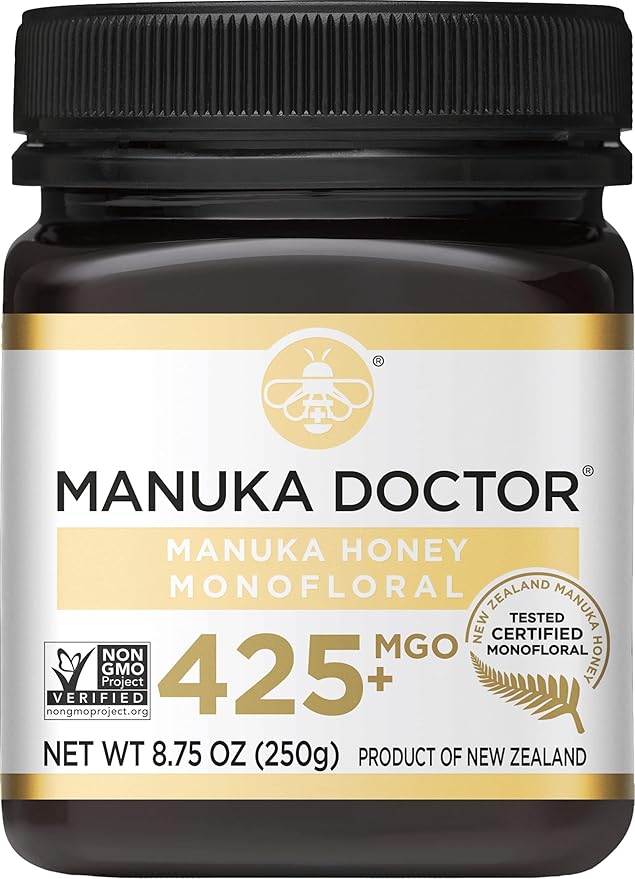 MANUKA DOCTOR - MGO 425+ Manuka Honey Monofloral, 100% Pure New Zealand Honey. Certified.