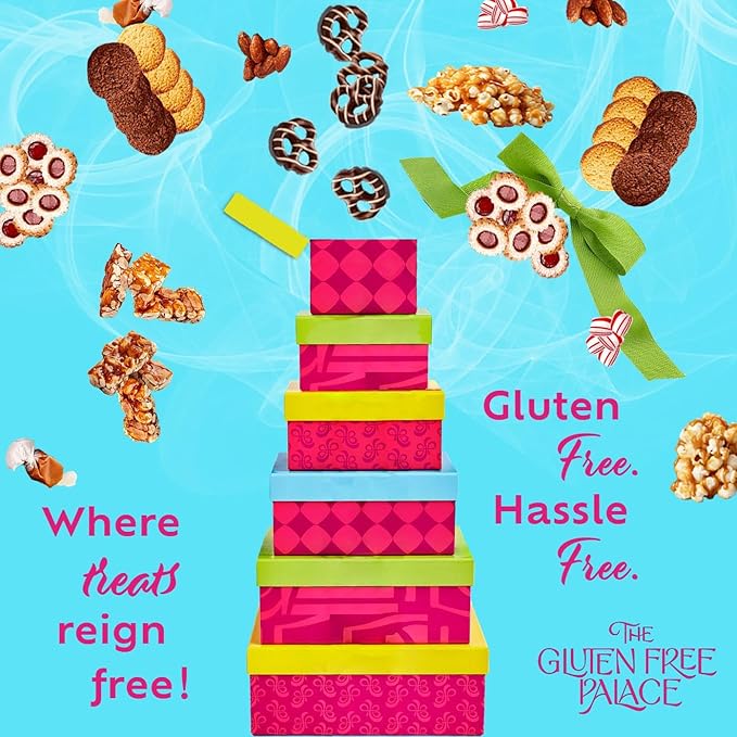 Gluten Free Palace Gift Basket Tower ??Mother?셲 Day Treats ??6-Tier Festive Gluten Free Cookies