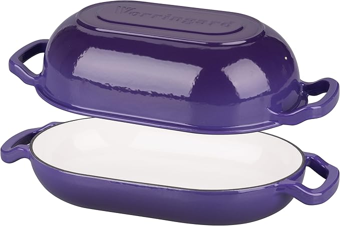 Enameled Cast Iron Sourdough Bread Oven, Dutch Oven, Loaf Cast Iron Bread Pan for Homemade Bread