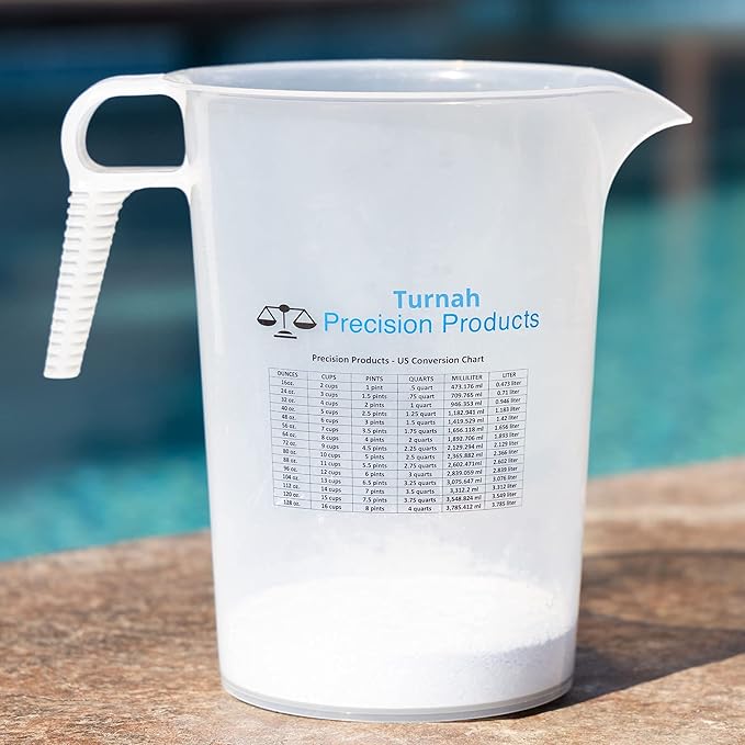 One Gallon 128oz Measure Pitcher - Convenient Conversion Chart - Strong Food Grade - Great for