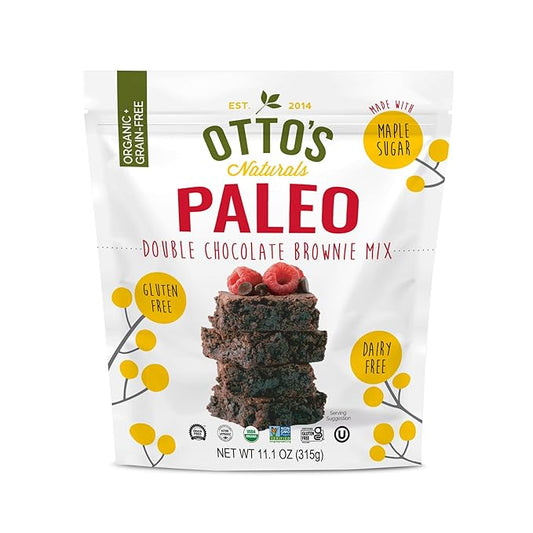 Otto's Naturals Grain-Free Paleo Double Chocolate Brownie Mix, 11.1 Oz., Top 9 Allergen-Free