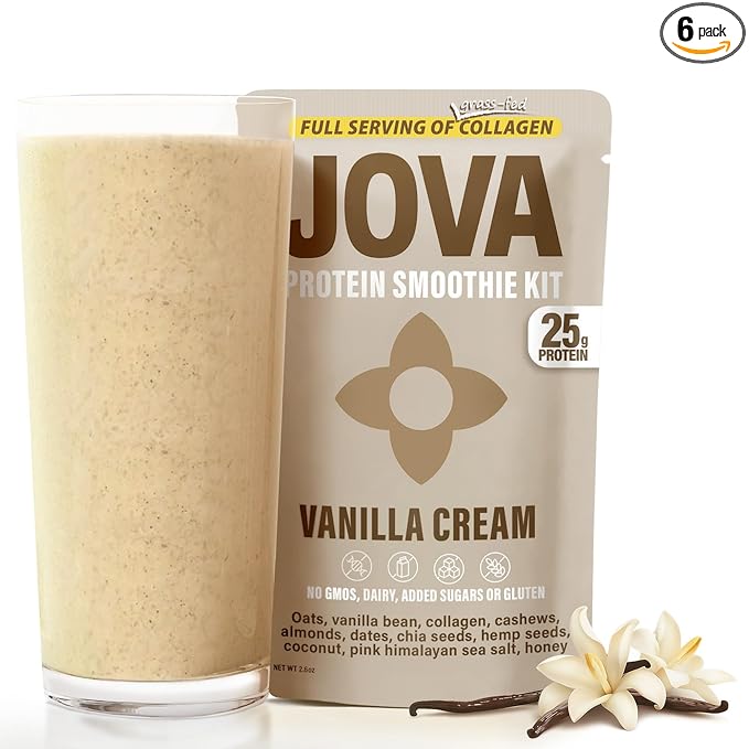 JOVA Vanilla Cream Smoothie Kit | 25g Protein, 7g Fiber | Tastes Like a Treat, Fuels Like a Meal |