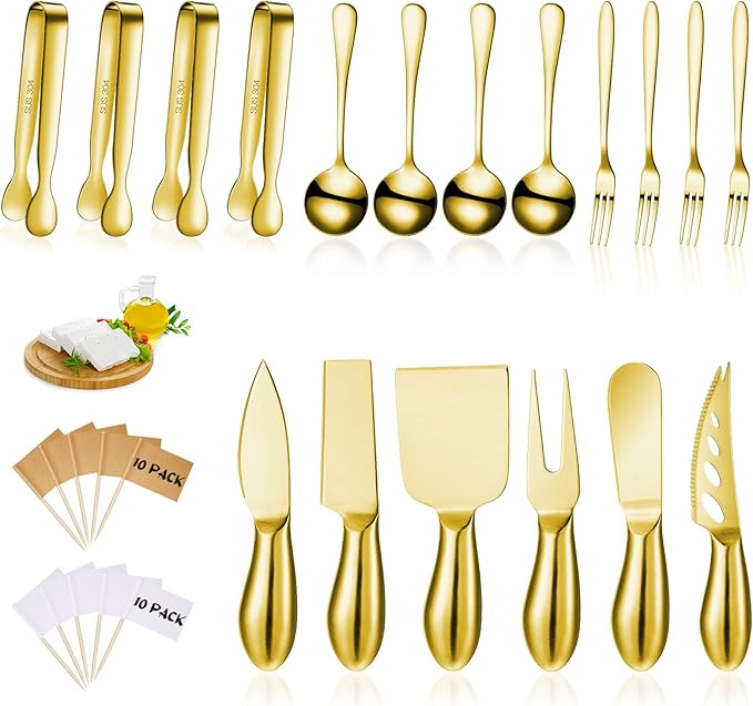Patelai Charcuterie Board Accessories Cheese Spreader Knife Set Charcuterie Utensils Butter Knife