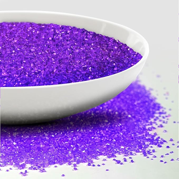Edible Purple Sanding Sprinkles, Sanding Sugar, Kosher Food Grade 150g, Purple Sprinkles for Cake