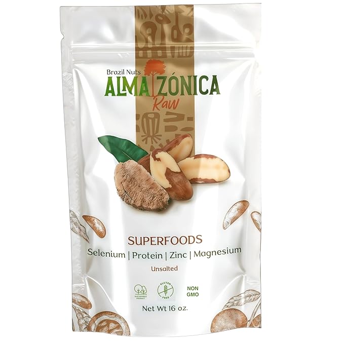 ALMA ZÓNICA – Raw unsalted premium Brazil Nuts, 1 pound (16oz) | Unsalted, Gluten-Free, Kosher |