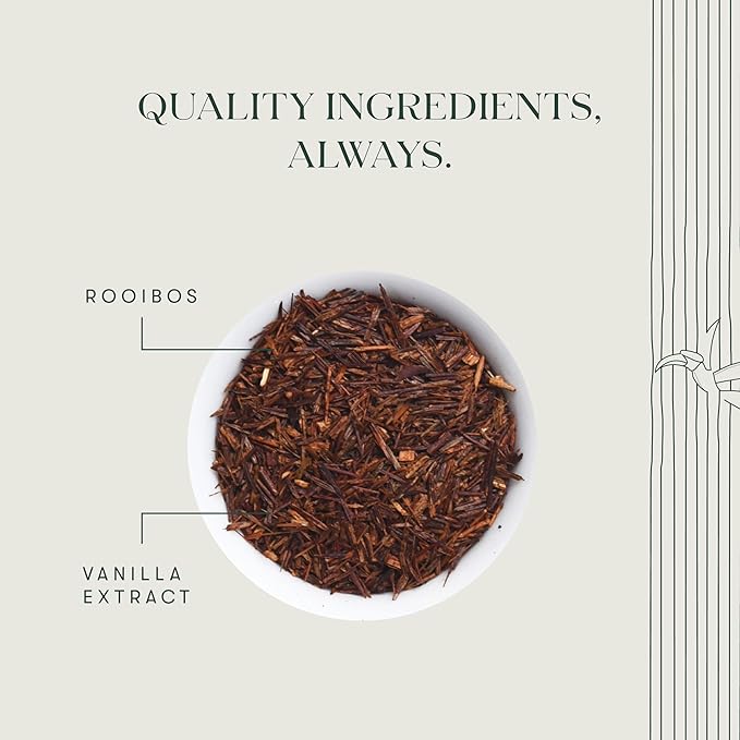 Luxmi Estates - Rooibos Vanilla - Organic Rooibos Tea with Natural Vanilla Extract - Loose Leaf