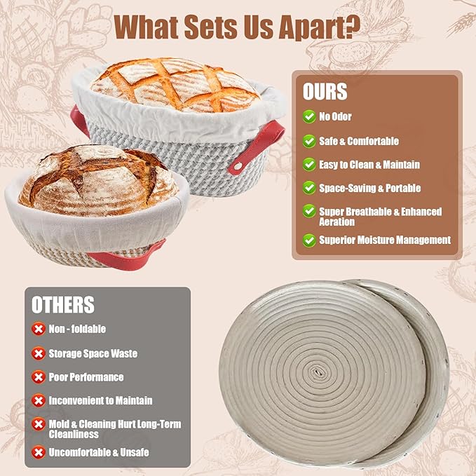 Sourdough Starter Kit, Sourdough Bread Baking Supplies with with 40oz Jar, 10" & 11" Cotton