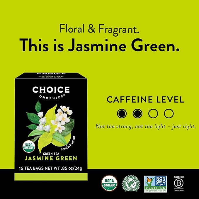 Choice Organic Teas Green Tea and Herbal Tea Variety Pack Sampler - Includes Japanese Green