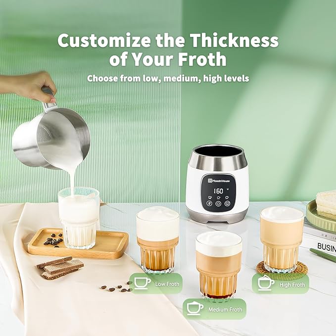 Maestri House Milk Frother, Variable Temp and Froth Thickness DualFro 600 Milk Frother Steamer