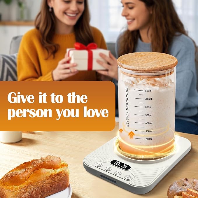 2025 Upgrade Sourdough Starter Warmer,Temperature Control Range 70°F-110°F, Accurate to 1°F, with