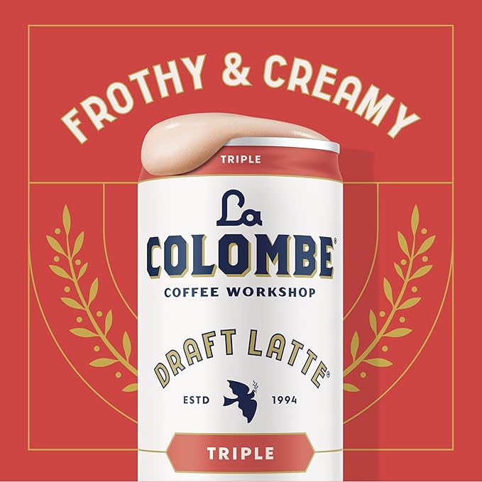 La Colombe Coffee, Triple Draft Latte, 11 fl oz Cans (Pack of 12), Coffeehouse Quality Cold Brew