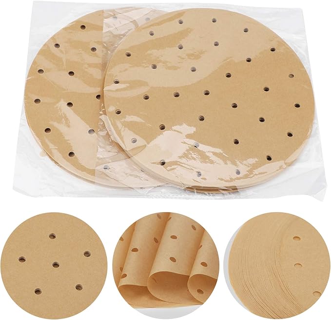 Beasea Air Fryer Disposable Liners 9 Inch, 200pcs Parchment Paper Unbleached Round Filter Paper
