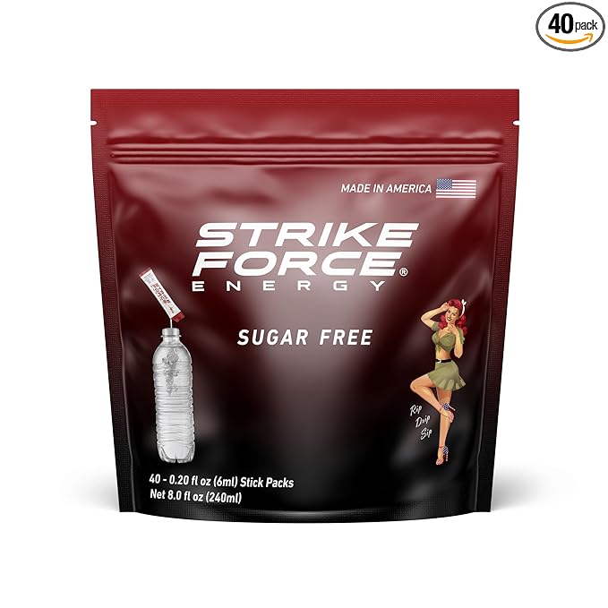 Strike Force Energy Drink Mix - Original Flavor - Natural Tasting Caffeine Drink - Turn Any Drink