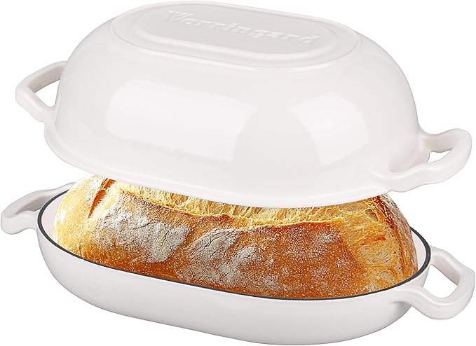 Enameled Cast Iron Sourdough Bread Oven, Dutch Oven, Loaf Cast Iron Bread Pan for Homemade Bread
