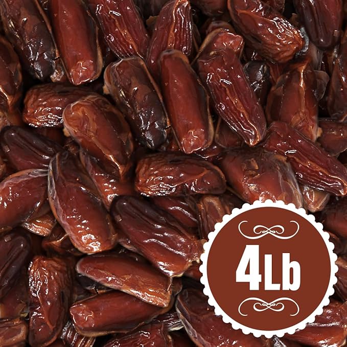 Pitted Dates 4lbs pack of Deglet Noor Dates Pitted, Bulk, Delicious and Nutritious Deglet Date