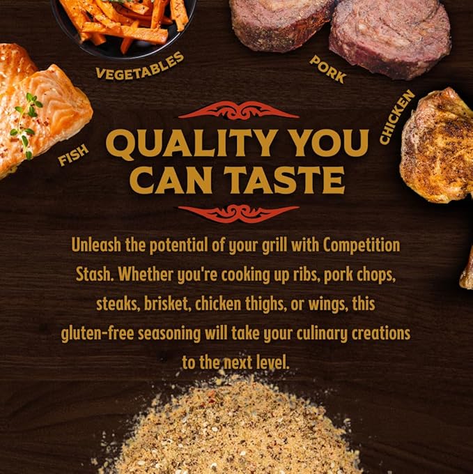 Big Poppa's Competition Stash Seasoning – Gluten-Free Spice Seasoning Mix for Pork, Chicken and