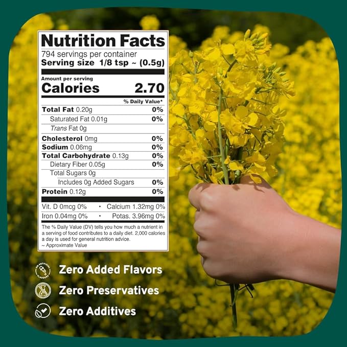 HANDPICK Yellow Mustard Seed (397g/14oz) Non GMO, Gluten Free, 100% Raw, Sourced from India, For