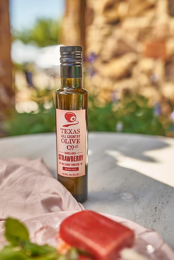 Strawberry White Balsamic Vinegar - Gourmet Barrel Aged Infused Balsamic Vinegar - Great for