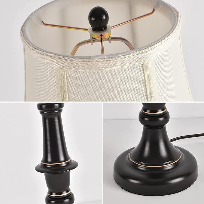 2 Pack Vintage Style Buffet Table Lamp, Traditional Bedside Lamps, Tall Table Lamp Set of Two for