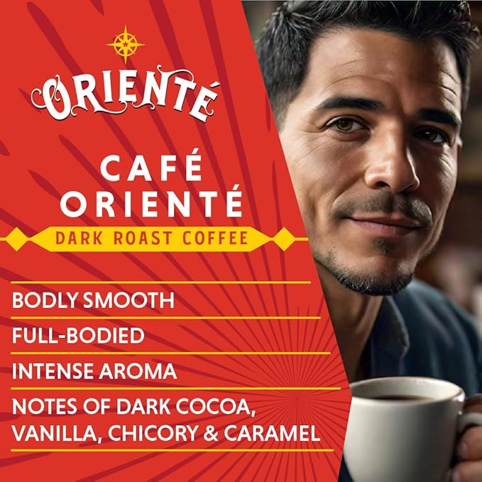 Oriente Dark Roast Coffee Pods, 18 ct, Cuban Inspired Coffee in Recyclable Single Serve Pods - 100%