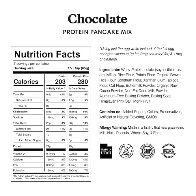 ProDough Shop Buttermilk Pancake and Waffle Mix - Gluten Free, Low Carb, High Protein Pancake Mix