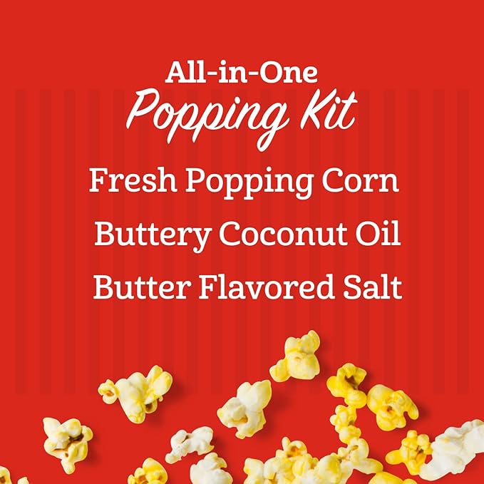Franklin?셲 Gourmet Popcorn All-In-One Popcorn Packs for Popcorn Machine - 8oz Pack of 10 - Made in