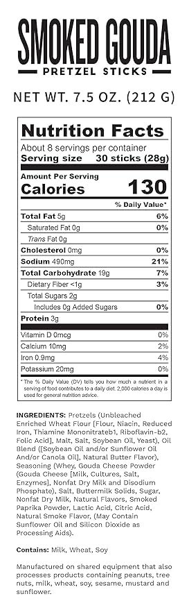 Pop Daddy Flavored Pretzels Sticks, Healthy Gourmet Pretzels Snacks, 7.5oz Individual Bags, 3 Pack