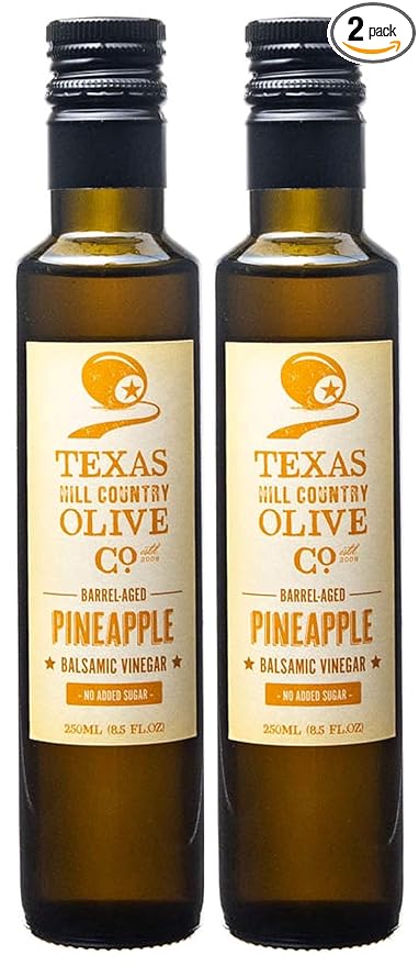 Pineapple Balsamic Vinegar - Gourmet Barrel Aged Infused Balsamic Vinegar - Great for Dressing