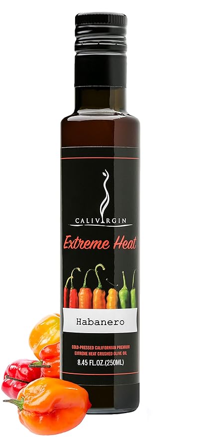 Calivirgin Habanero Olive Oil - Habanero Infused Extra Virgin Olive Oil - Cold Pressed Olive Oil