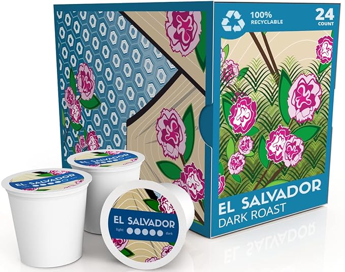 Atlas Coffee Club Coffee Pods – Dark Roast, Single-Origin El Salvador, 24 Count – Compatible with