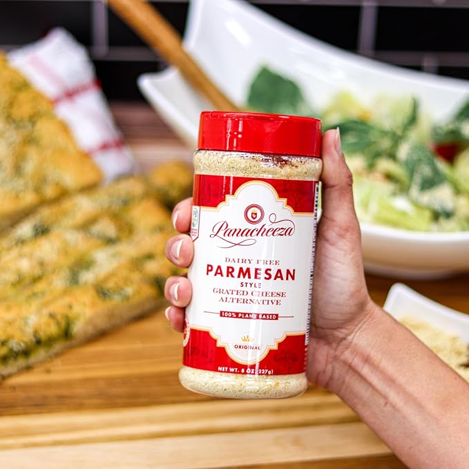 Panacheeza Plant Based Grated Parmesan Style Original - Vegan, with Bold Flavor for Pastas, Pizzas