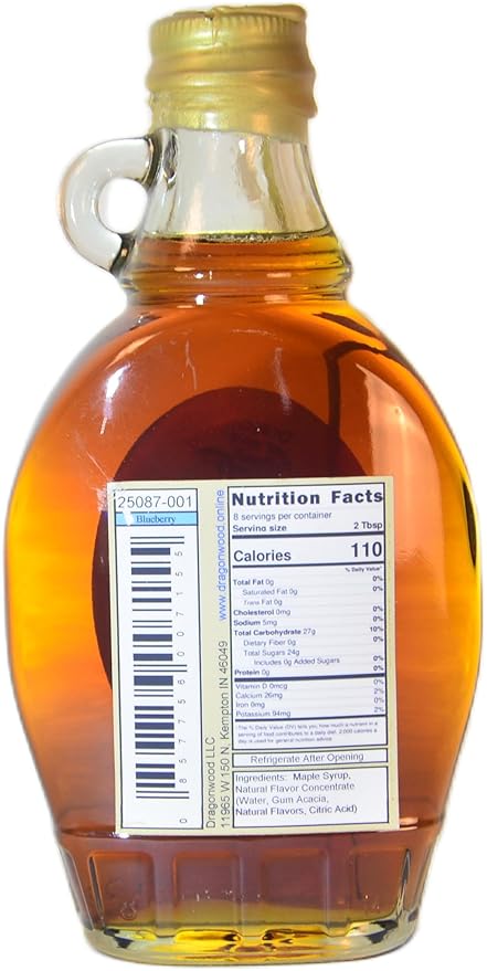 Blueberry Maple Syrup - For Pancakes and Waffles ??Made With Pure Maple Syrup And Natural Flavor