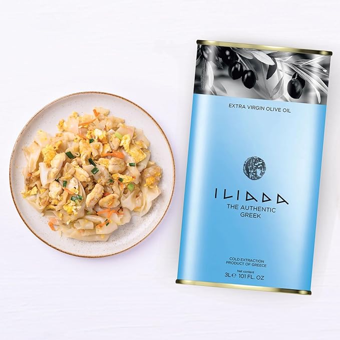 ILIADA Greek Extra Virgin Olive Oil 3L | 100% Greek | Monovarietal Koroneiki | Cold-Pressed | High