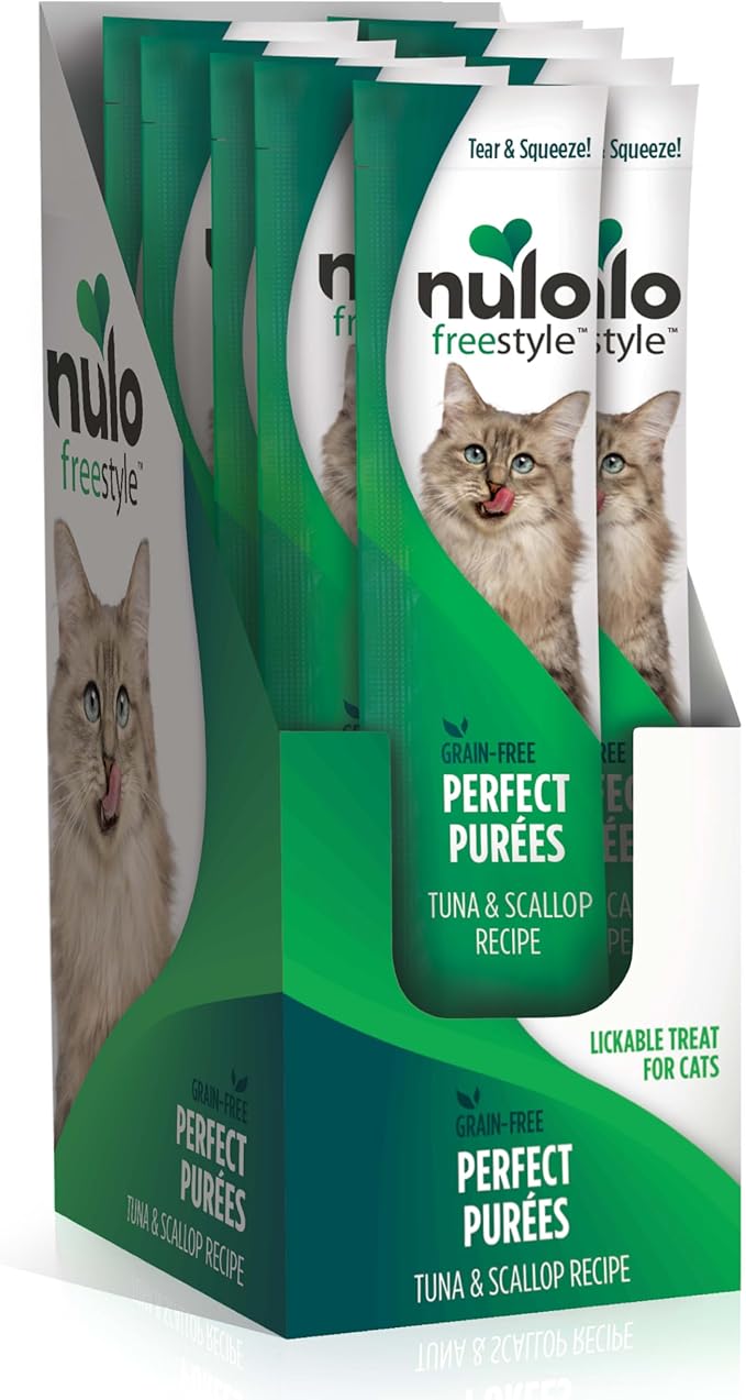 Nulo Freestyle Grain-Free Perfect Purees Premium Wet Cat Treats, Squeezable Meal Topper for