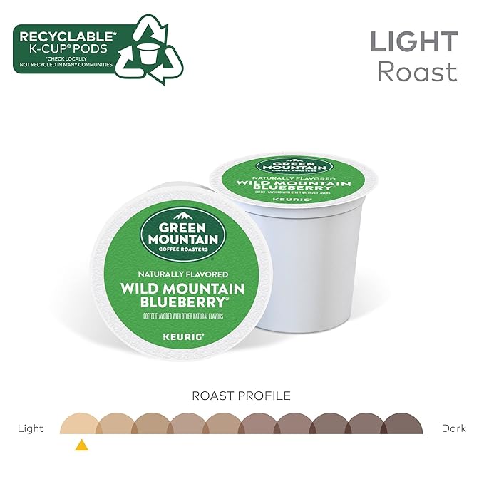 Green Mountain Coffee Roasters Wild Mountain Blueberry Keurig Single-Serve K-Cup pods, Light Roast