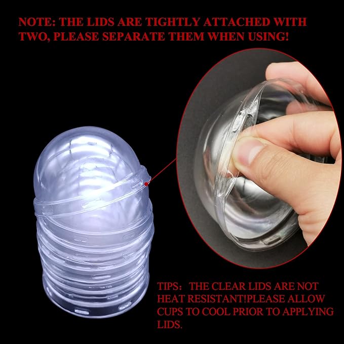 Cupcake Liners for Baking 100Pack,Free-Air 3.5Oz Foil Baking Cups with Dome Lids,Disposable Muffin